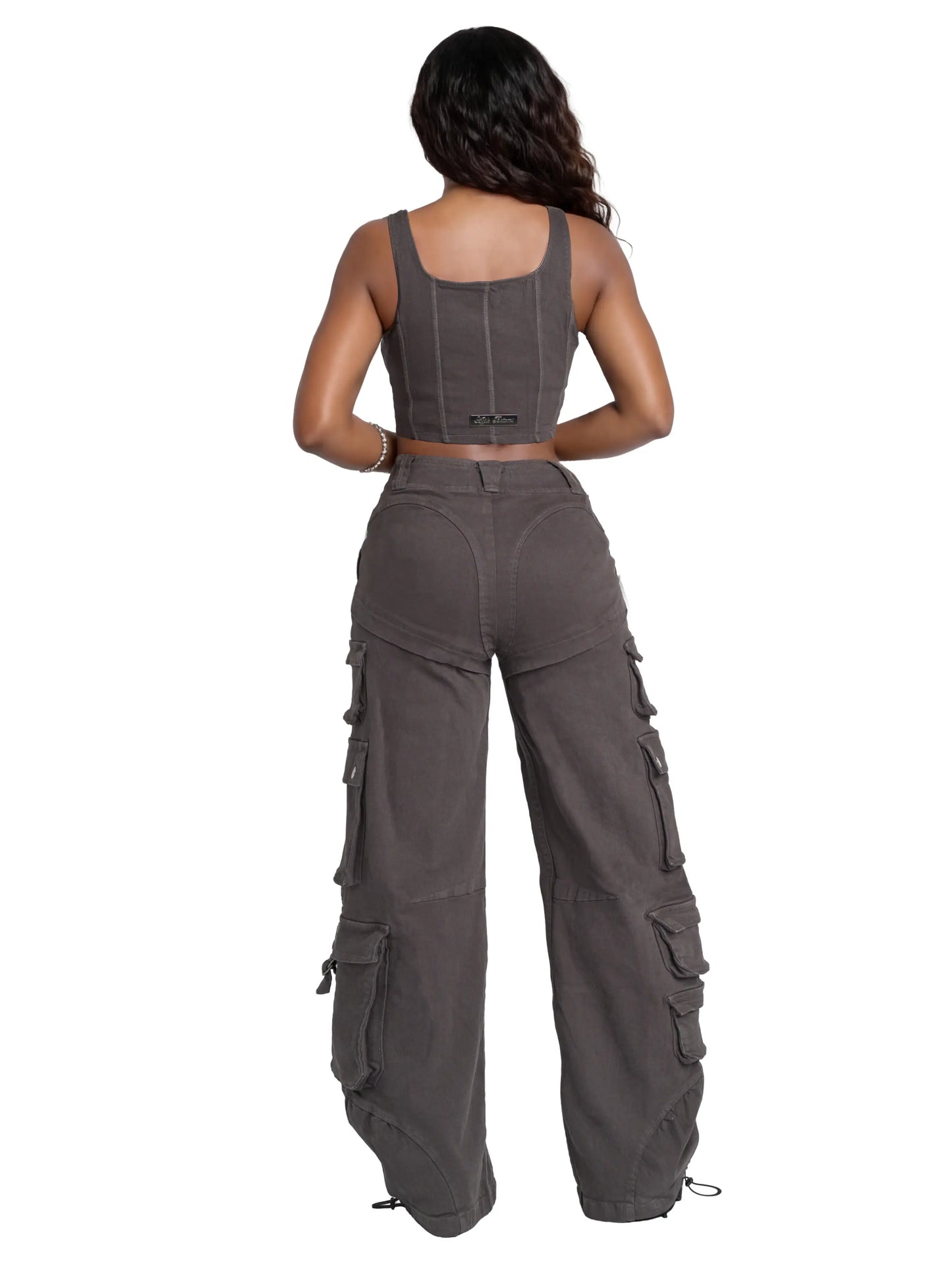 Low-Rise Twill Cargo Pant Apple Bottom Jeans