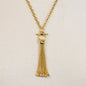 Aria - Chain Tassel Equestrian Horse Bit Necklace in Gold Urban-Equestrian