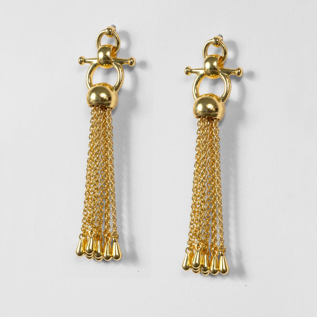 Aria - Chain Tassel Equestrian Horse Bit Necklace in Gold Urban-Equestrian