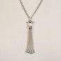 Aria - Chain Tassel Equestrian Horse Bit Necklace in Silver Urban-Equestrian
