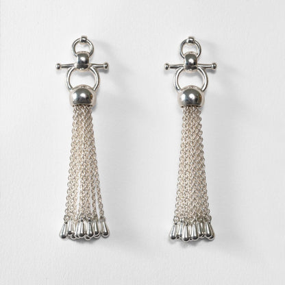 Aria - Chain Tassel Equestrian Horse Bit Necklace in Silver Urban-Equestrian