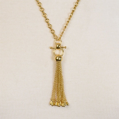Aria - Chain Tassel Horse Bit Equestrian Earring in Gold Urban-Equestrian