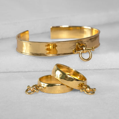 Ariston Equestrian Horse Bit Bracelet in Gold Urban-Equestrian
