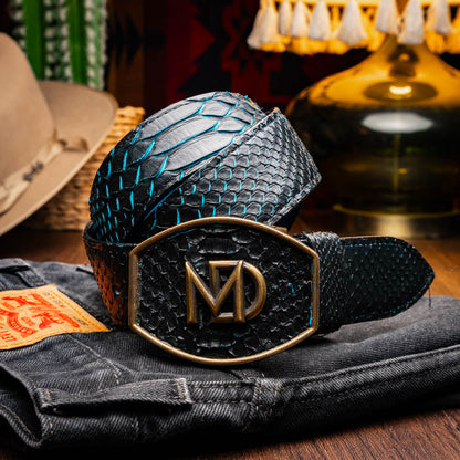 Arkansas Belt Black / Blue Marco Di Milano