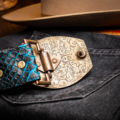 Arkansas Belt Black / Blue Marco Di Milano