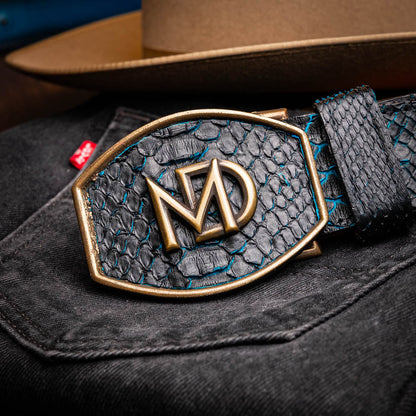 Arkansas Belt Black / Blue Marco Di Milano