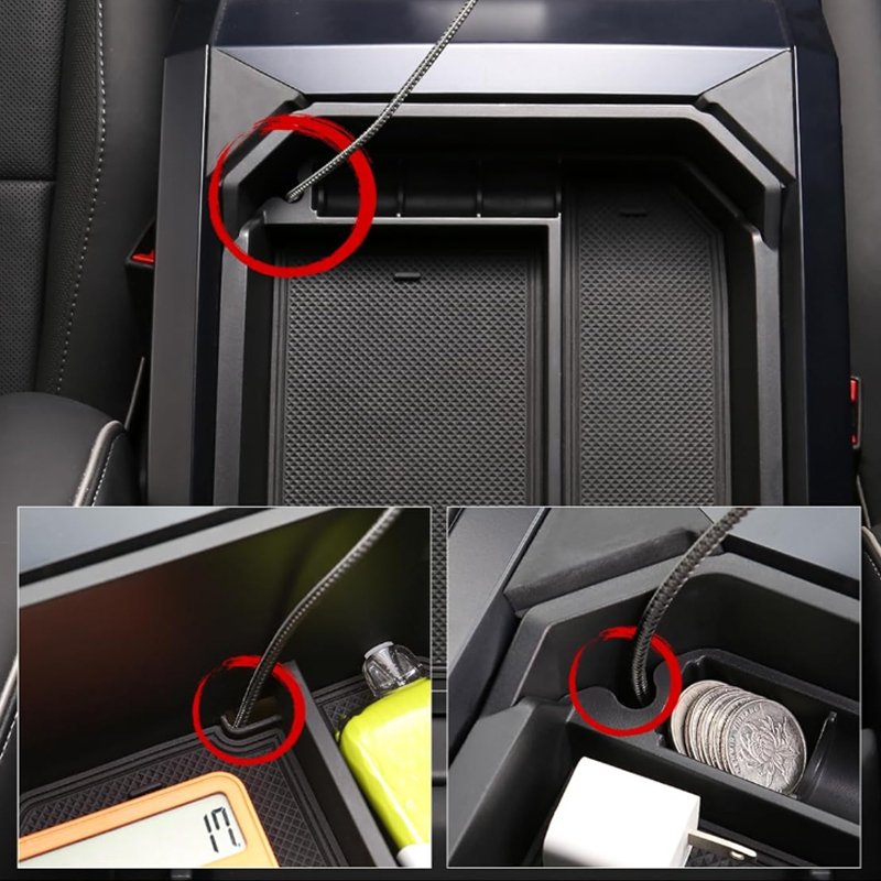 Armrest Storage Box Double Layer for Cybertruck Tesery Official Store