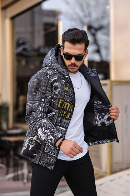 Arsenal Printed Puffer Jacket - Unisex Parachute Fabric - Regular Fit Withinblack