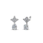 Art Deco Inspired Round Drop Earring Half Carat Fascinating Diamonds