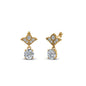 Art Deco Inspired Round Drop Earring Half Carat Fascinating Diamonds