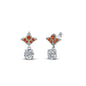 Art Deco Inspired Round Drop Earring Half Carat Fascinating Diamonds