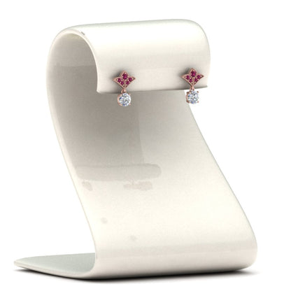 Art Deco Inspired Round Drop Earring Half Carat Fascinating Diamonds