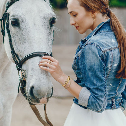 Ashton - Riding Stirrup Buckle Bracelet Two Tone Urban-Equestrian
