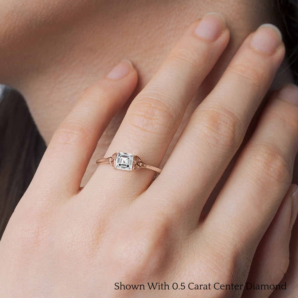 Celtic Solitaire Engagement Ring Fascinating Diamonds