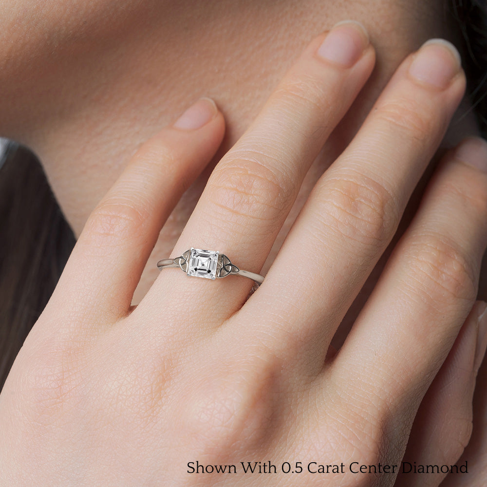 Celtic Solitaire Engagement Ring Fascinating Diamonds