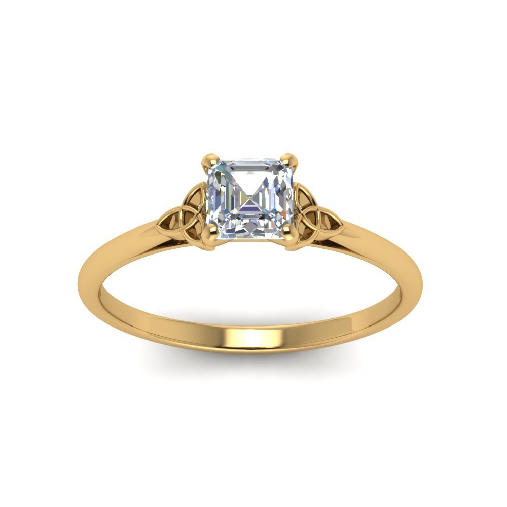 Celtic Solitaire Engagement Ring Fascinating Diamonds