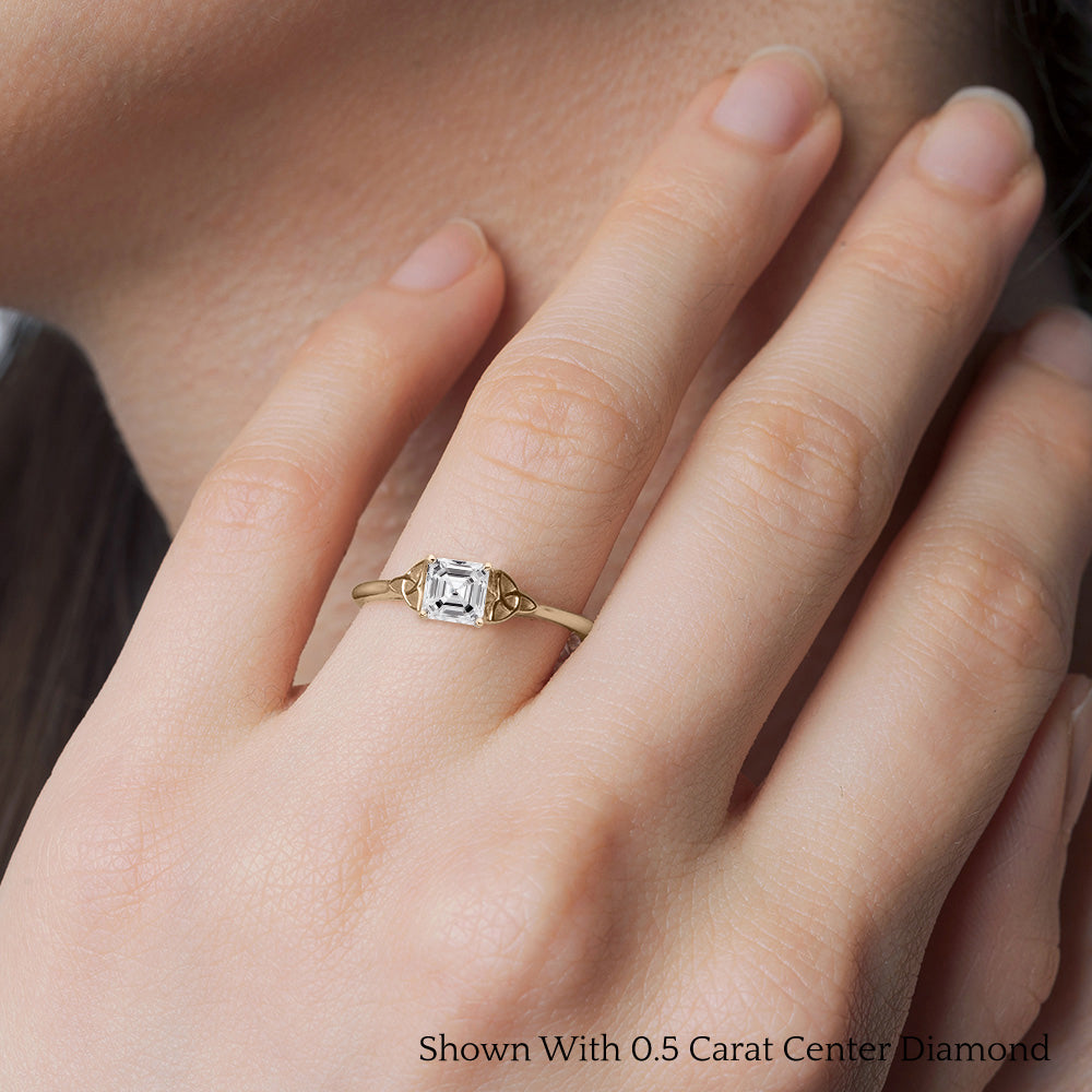 Celtic Solitaire Engagement Ring Fascinating Diamonds