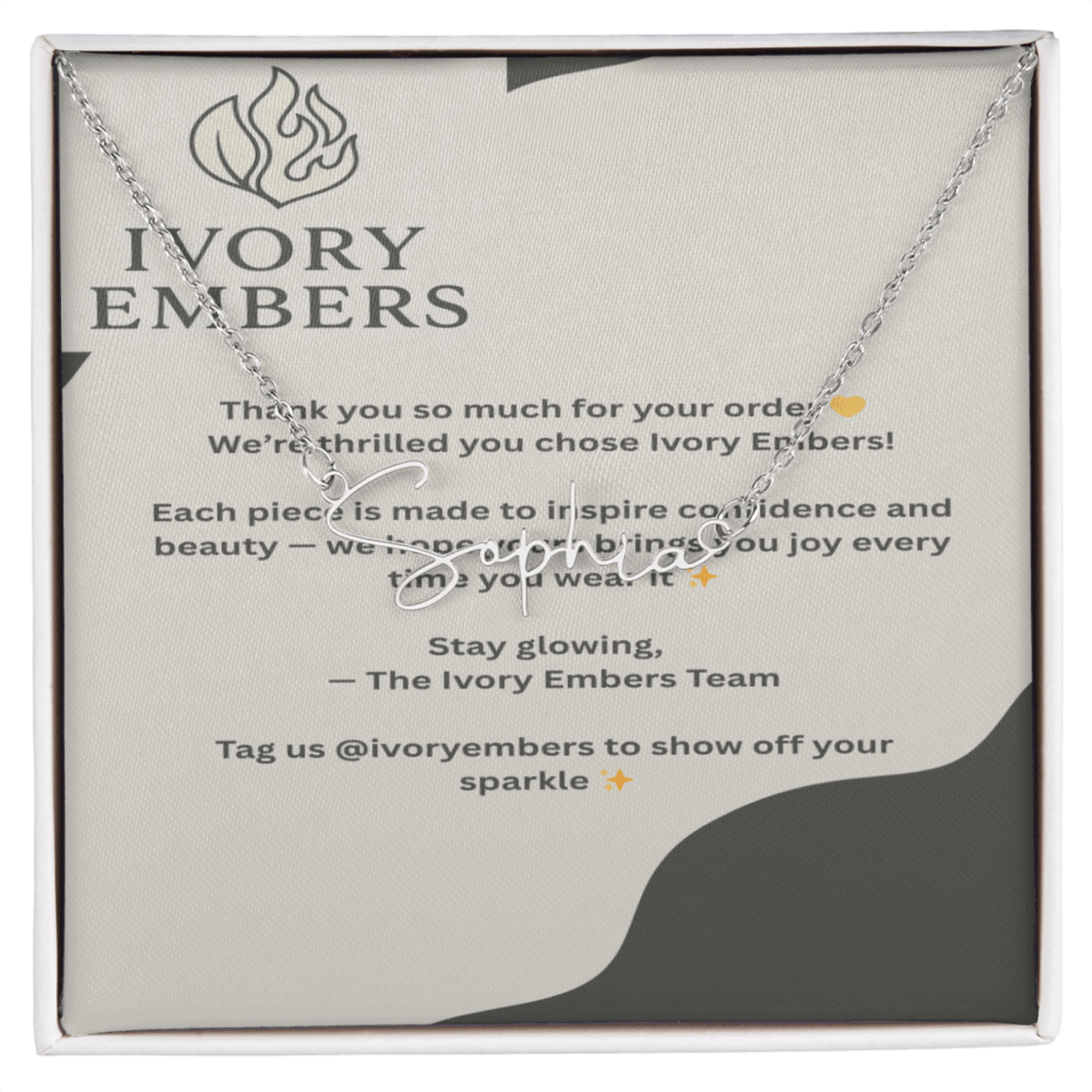 TrueScript Signature Necklace Ivory Embers