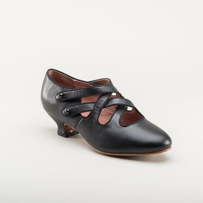 Astoria Edwardian Leather Shoes (Black) American Duchess
