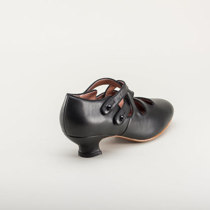 Astoria Edwardian Leather Shoes (Black) American Duchess