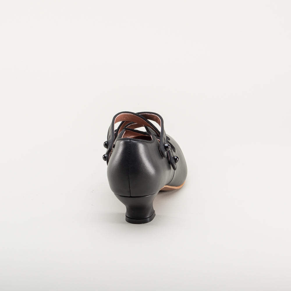 Astoria Edwardian Leather Shoes (Black) American Duchess
