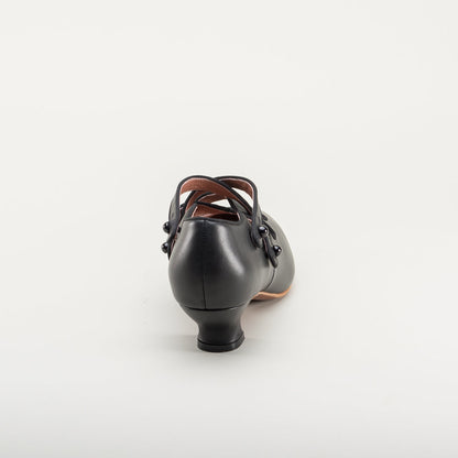 Astoria Edwardian Leather Shoes (Black) American Duchess