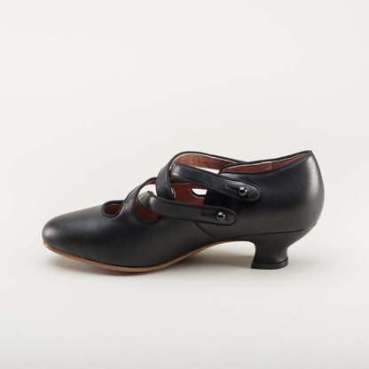 Astoria Edwardian Leather Shoes (Black) American Duchess