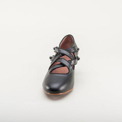 Astoria Edwardian Leather Shoes (Black) American Duchess