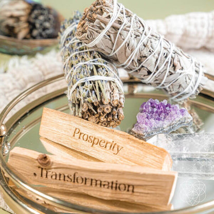 Attract Abundance - Premium Manifestation Smudge Kit (8 Pieces) Conscious Items