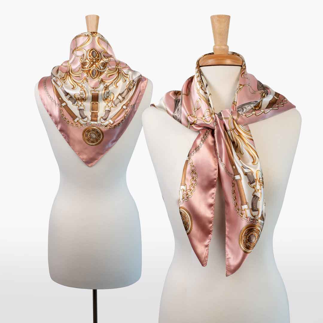 Aurélie- Stylized Equestrian Scarf in Primrose Urban-Equestrian