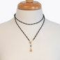 Aurora - Black Onyx & Gold Horseshoe Coin Strand Necklace Urban-Equestrian