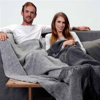 Aurora Knit Alpaca Throw Purely Alpaca