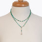 Aurora - Turquoise & Silver Horseshoe Coin Strand Necklace Urban-Equestrian