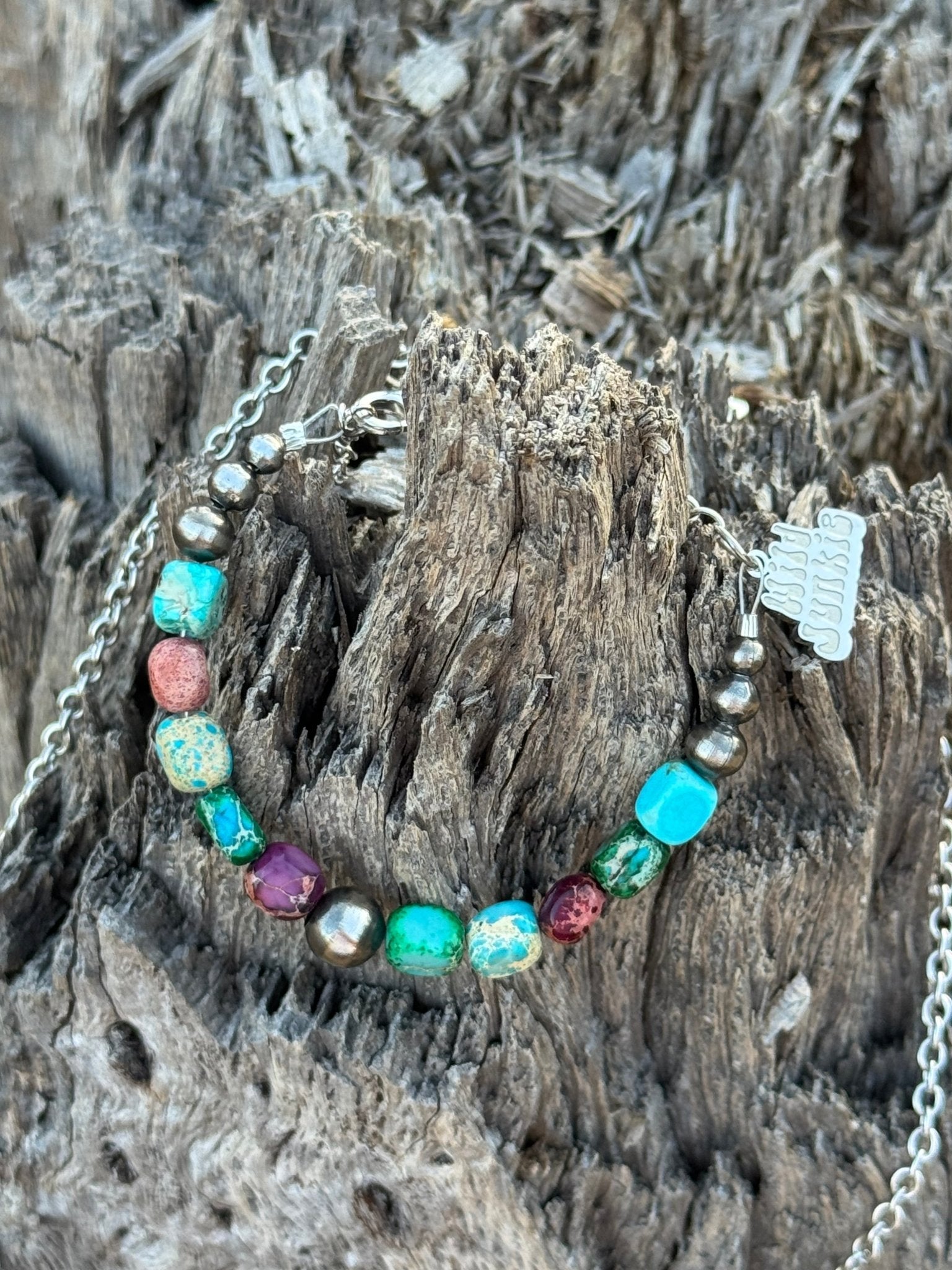 Sterling Silver Jasper Turquoise Bracelet Wild Junkie
