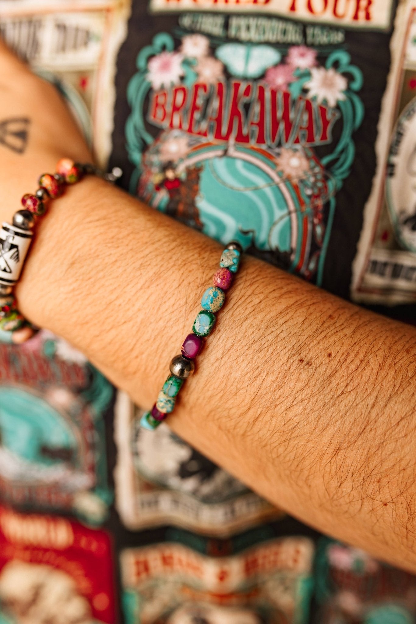 Sterling Silver Jasper Turquoise Bracelet Wild Junkie