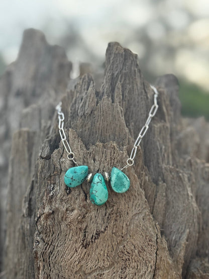 Authentic Teardrop Turquoise Stones Necklace Wild Junkie