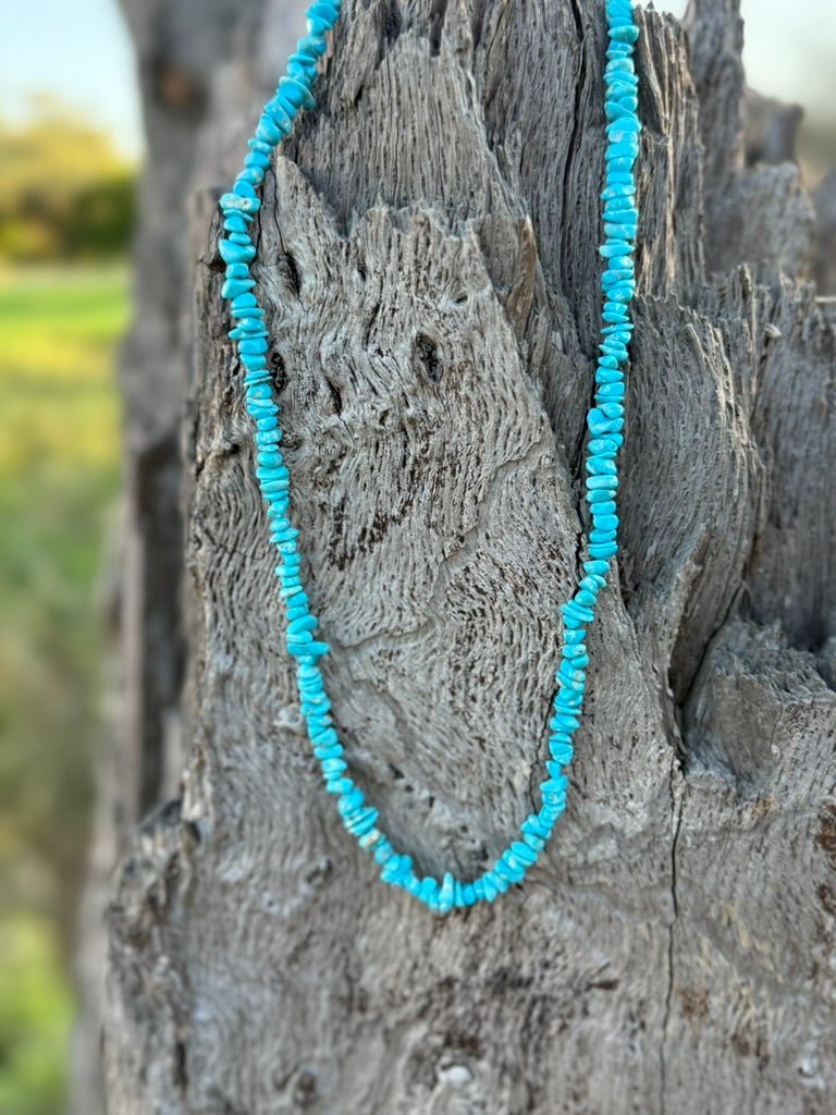 Authentic Turquoise Chips Beaded Necklace Wild Junkie