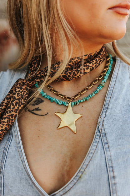 Authentic Turquoise Chips Beaded Necklace Wild Junkie