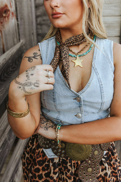 Authentic Turquoise Chips Beaded Necklace Wild Junkie