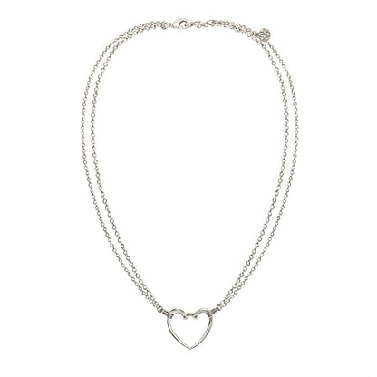 Ava - Equestrian Horseshoe Nail Heart Necklace in Silver Urban-Equestrian