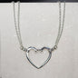 Ava - Equestrian Horseshoe Nail Heart Necklace in Silver Urban-Equestrian