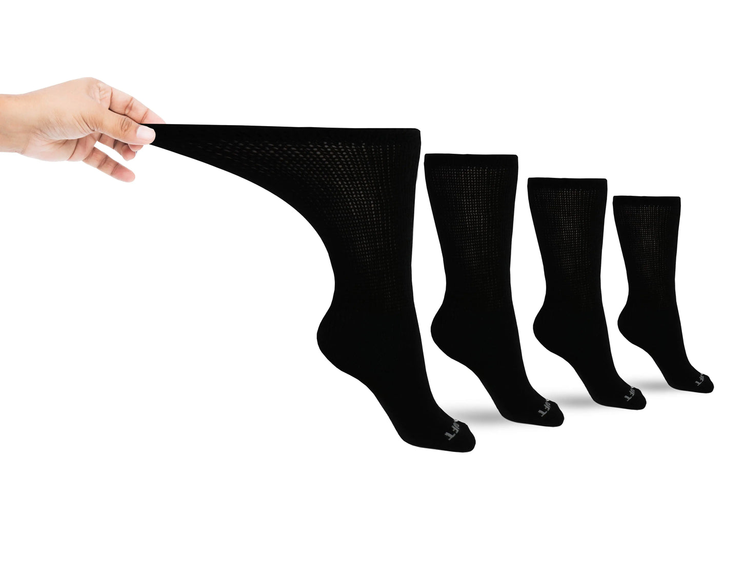 Men's Ultra-Soft Upper Calf Diabetic Socks (4 Pair) DSC