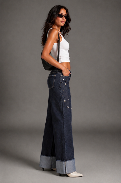 Silver Static Low Rise Jean-Indigo GJG DENIM