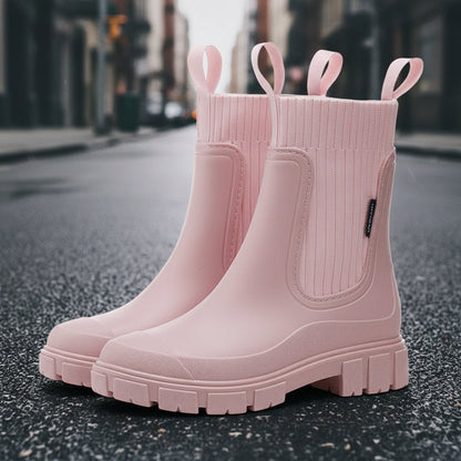 Women’s Waterproof Height-Increasing Rain Boots FitiqueFit