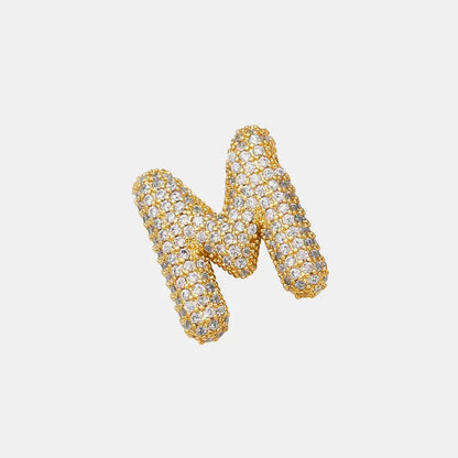 EmberLuxe "Glimmer" Bubble Letter Pendant (L-U) Ivory Embers