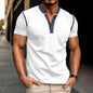 Men's Summer Polo Shirt with Button V-Neck, Short-sleeved SnagBag