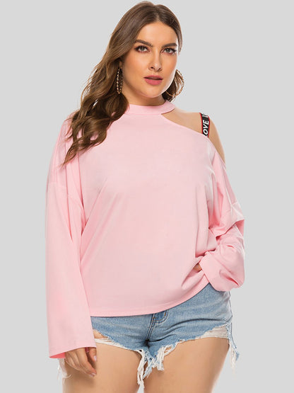 Plus Size Cold-Shoulder Round Neck Blouse See size chart under “more details” The Fashion Celestial