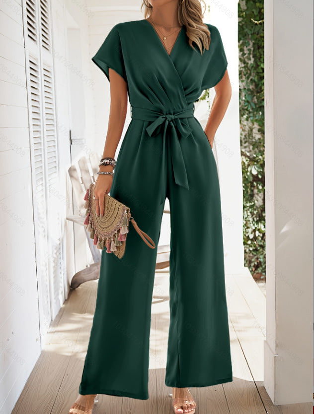 Solid Color Women's Jumpsuit Series Belt Grayceful LLC