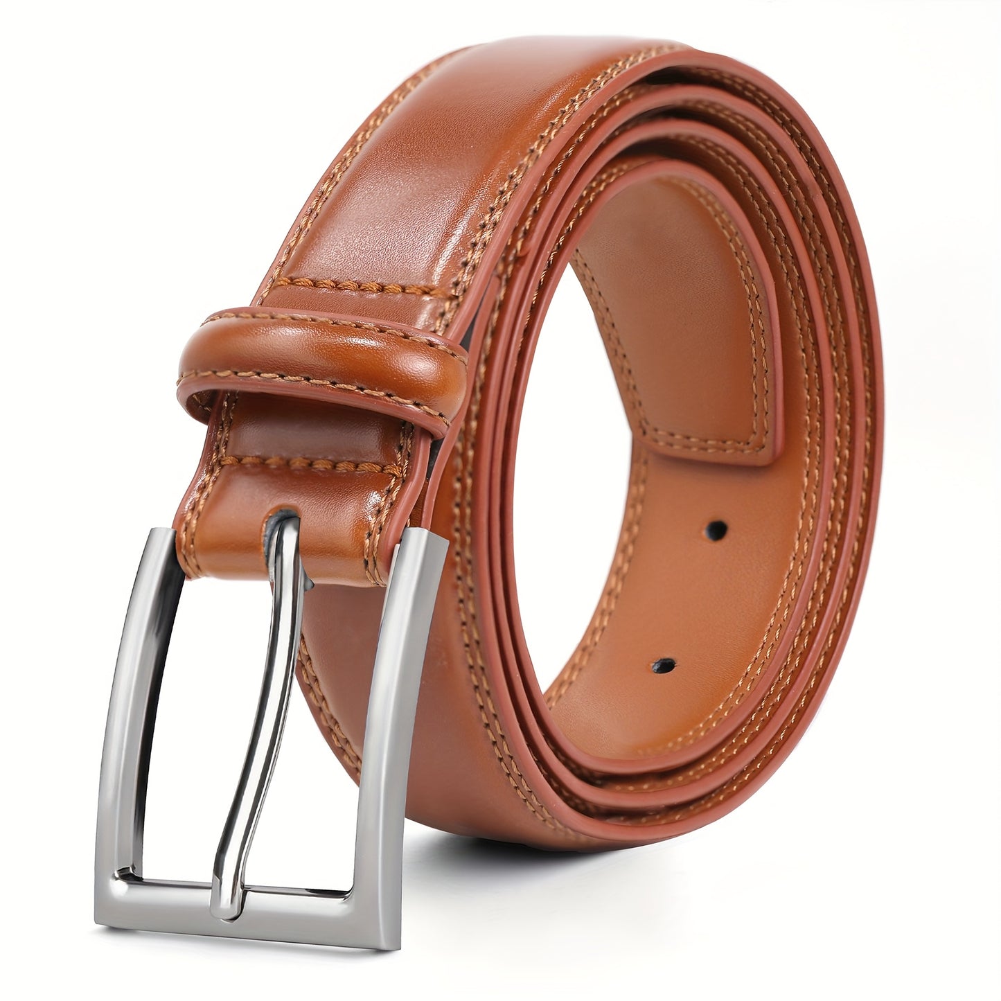 Men's Leather Belt, Fashion & Classic Casual Belt with Single Prong Buckle for Jeans, Pants, Work And Business, Gift for Dad & Husband NovaCart