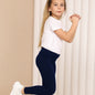 Girls' Super Soft High-Stretch Leggings - Solid Black Tight Pants with Elastic Waistband, All-Season Stretchy Leggings for Girls, Everyday & Formal Outfits - SOFTMILK NovaCart